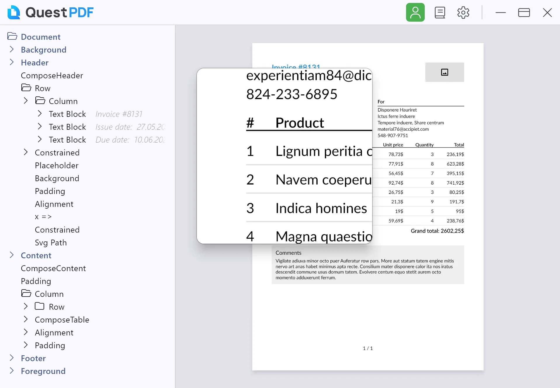 Document preview magnifier